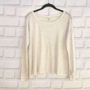 Madewell Long Sleeve Cream Tee